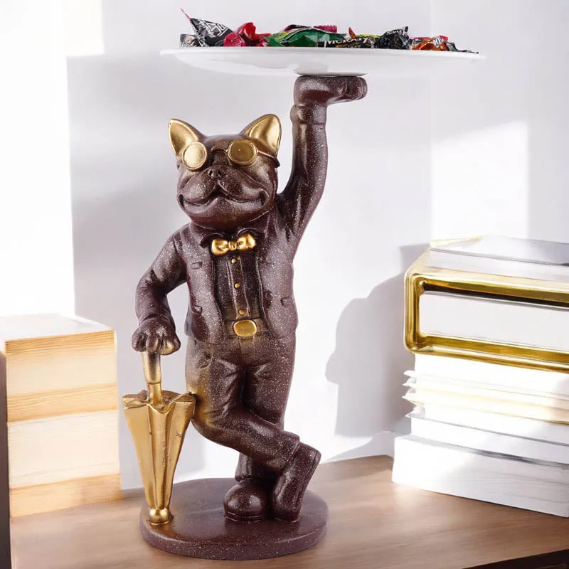 Dapper Cat Painted Polyresin Show Piece - Coffee media 3