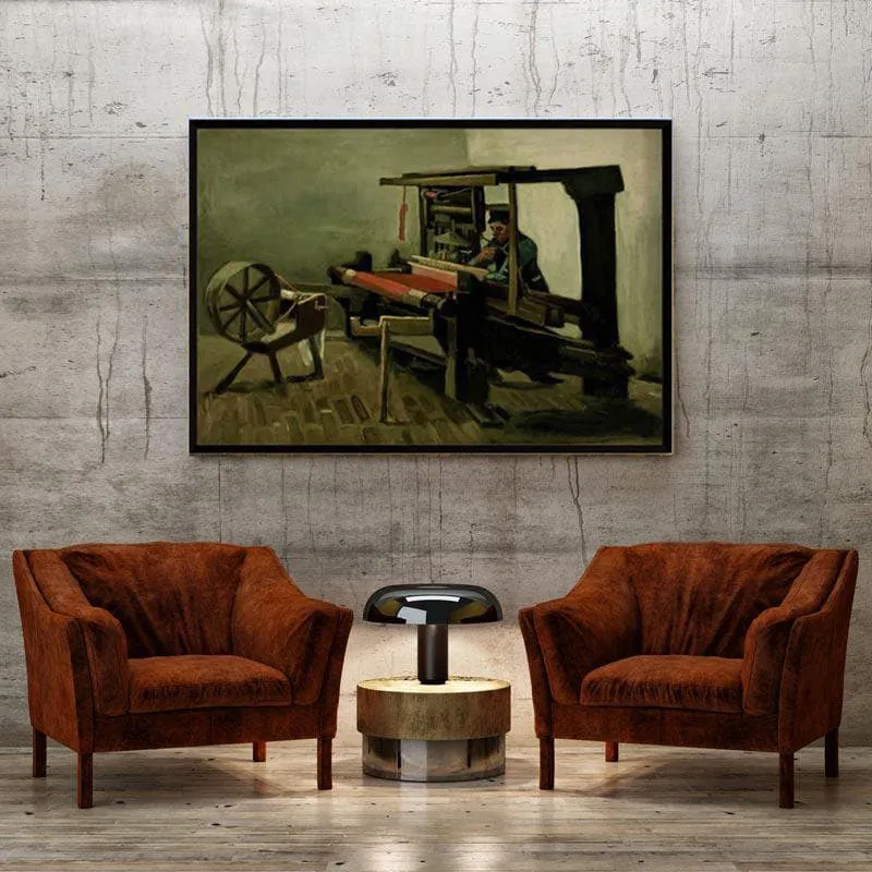 Weaver By Vincent Van Gogh - Black Frame media 4