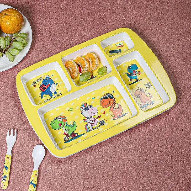 Cool Dino Kids Dinner Plate media 4