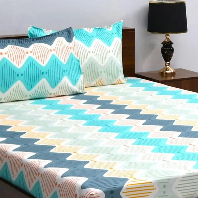Keya Zig Zag Microfiber Bedsheet - 110 GSM media 4