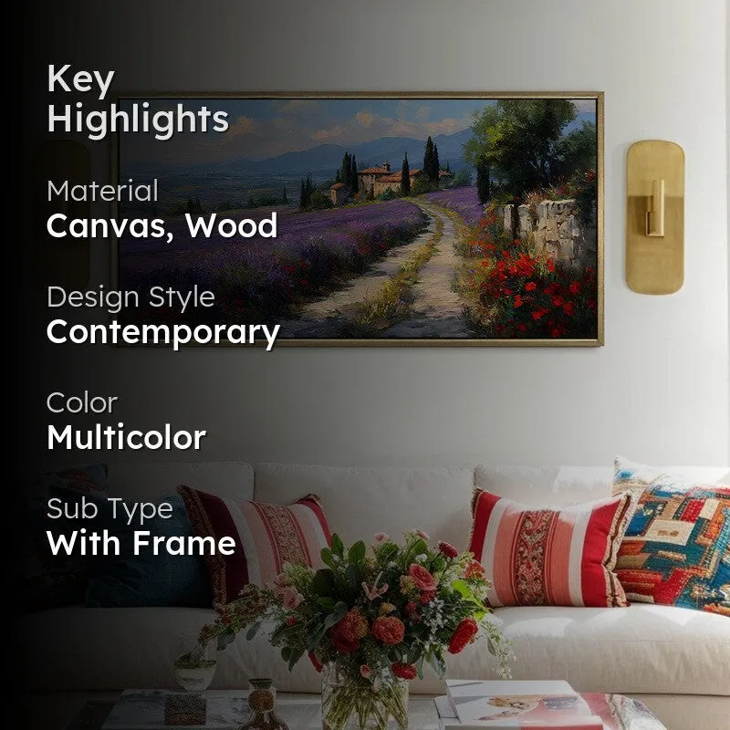 Lavender Lightway Canvas Wall Painting With Frame media 2