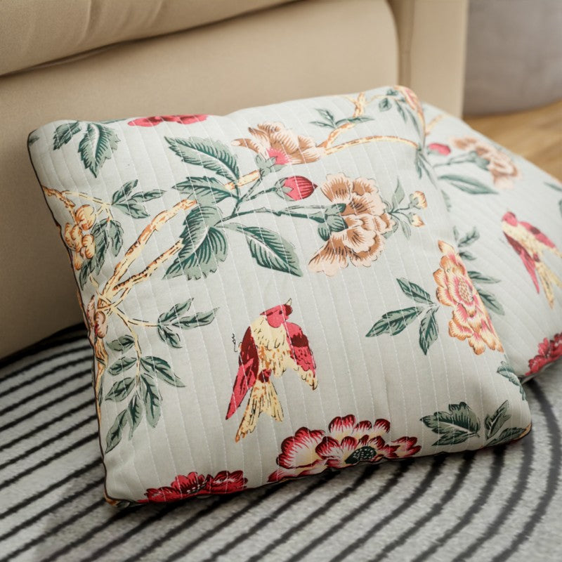 Blossom Trails Cotton Cushion Covers - Set Of Five media 5
