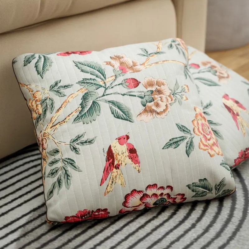 Blossom Trails Cotton Cushion Covers - Set Of Five media 5