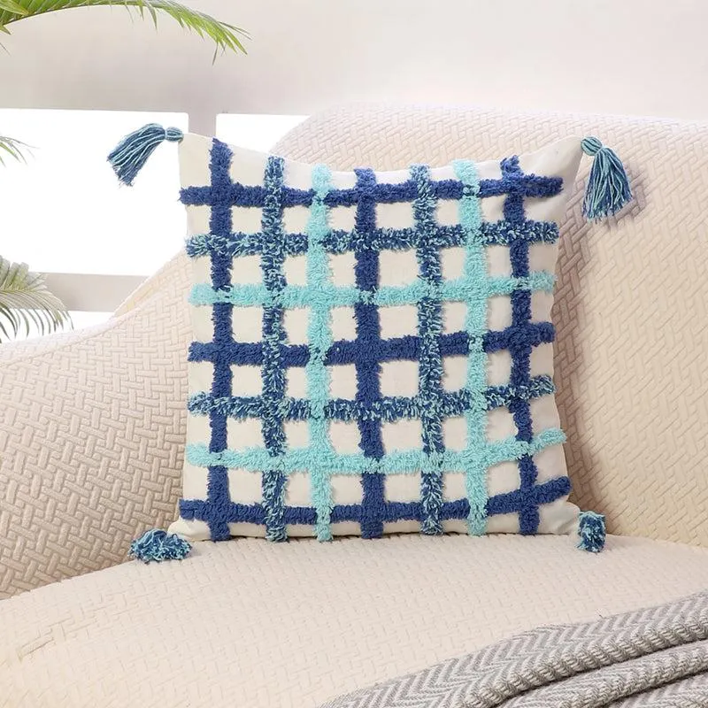 Grid Sea Tufted Cushion Cover media 1
