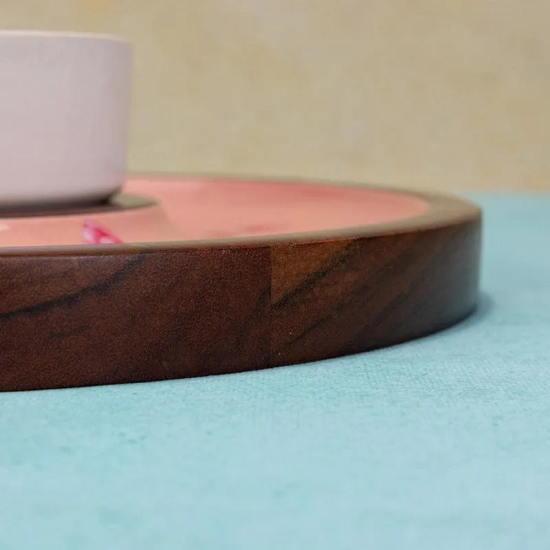 Maple Mark Dessert (Wood,Ceramic) Platter - Two Piece Set media 7