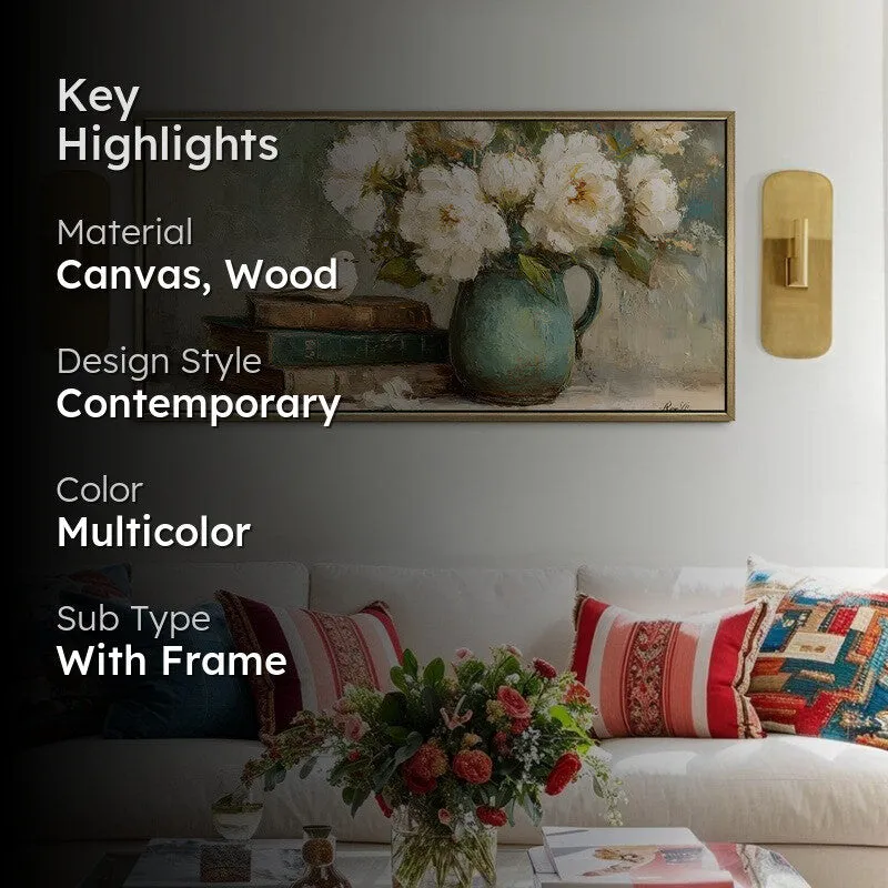 Quiet Moment Canvas Wall Painting With Frame media 2