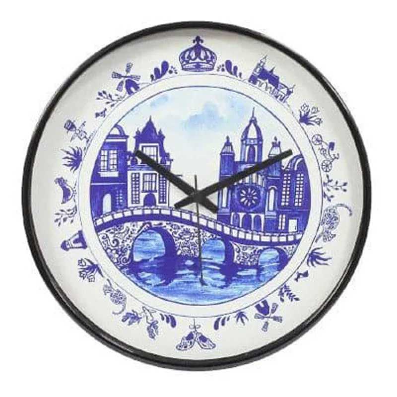 Blue City Wall Clock media 5