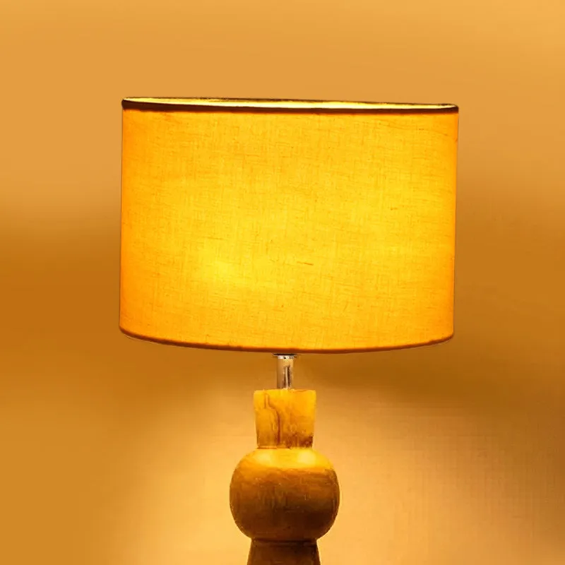 Angler Wooden Table Lamp - Yellow,Brown media 4