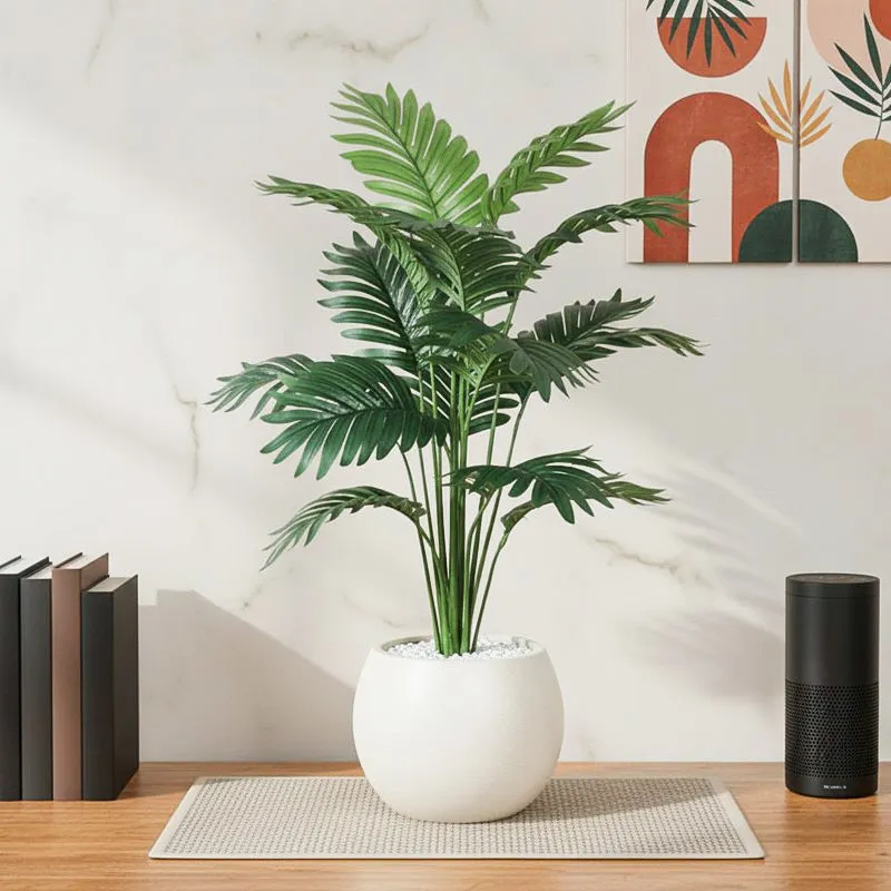 Leafire Artificial Palm With Black Plastic Pot - 2.5 Feet media 1