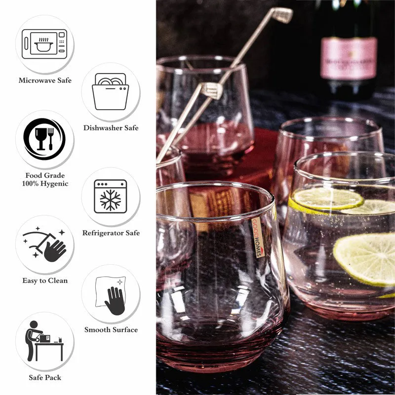 Glass Scotch Glasses (360 mL Each) - Set Of Four media 5