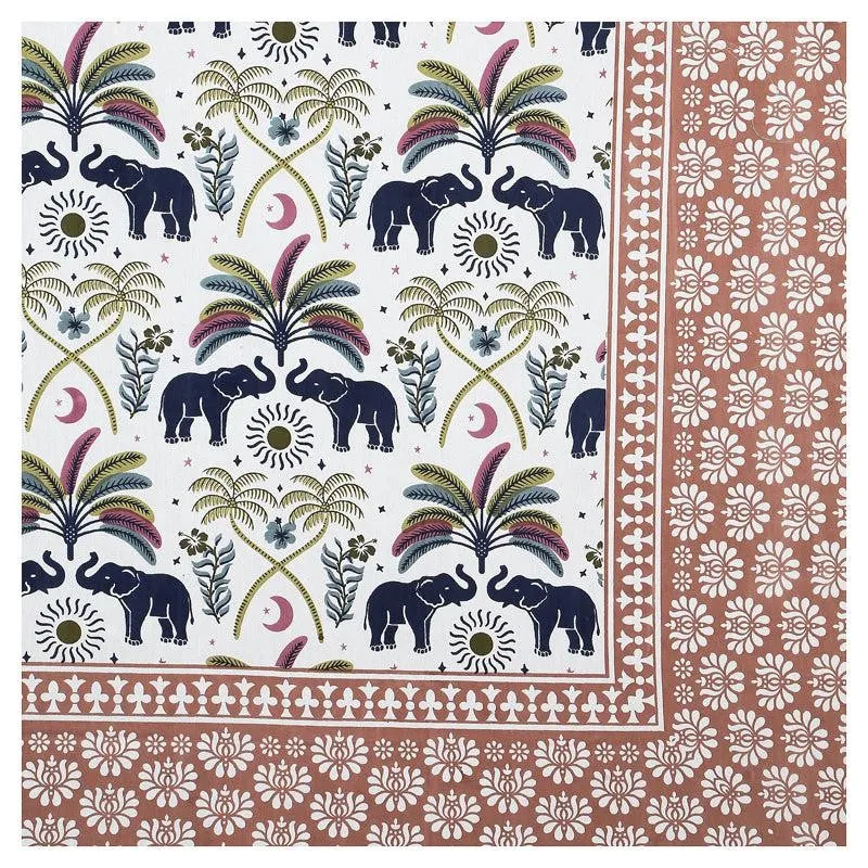 Devesha Ethnic Cotton Bedsheet s(Brown) - 144 TC media 3