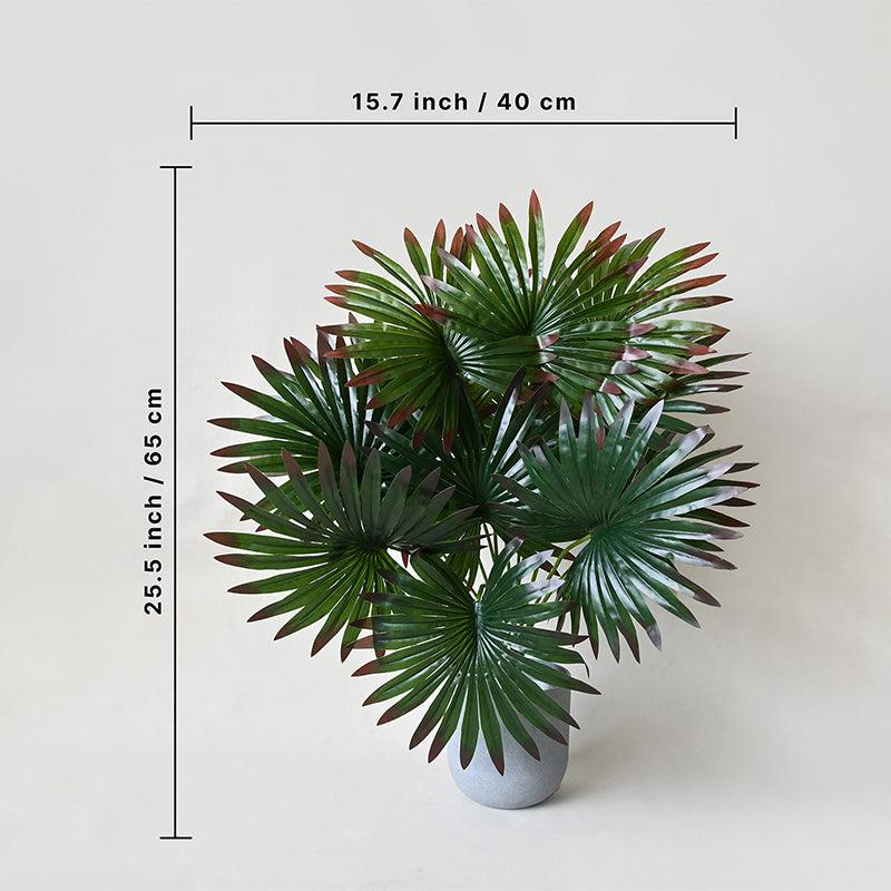 Faux Everlasting Areca Plant With Black Plastic Pot - 64 cm (2.1 ft) media 4