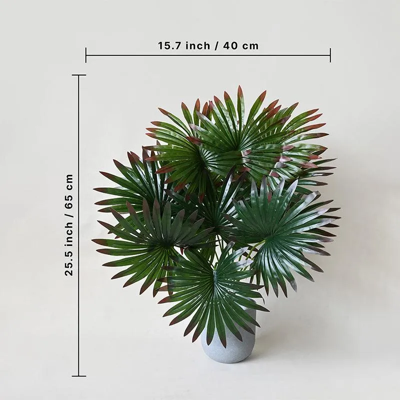 Faux Everlasting Areca Plant With Black Plastic Pot - 64 cm (2.1 ft) media 4