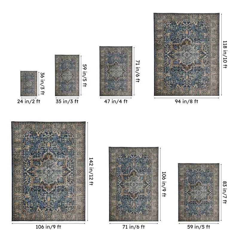 Hiraya Ethnic Anti Slip Polyester Carpet media 10