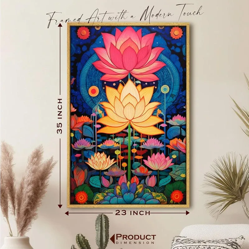 Paradise Lotus Wall Art With Frame media 8