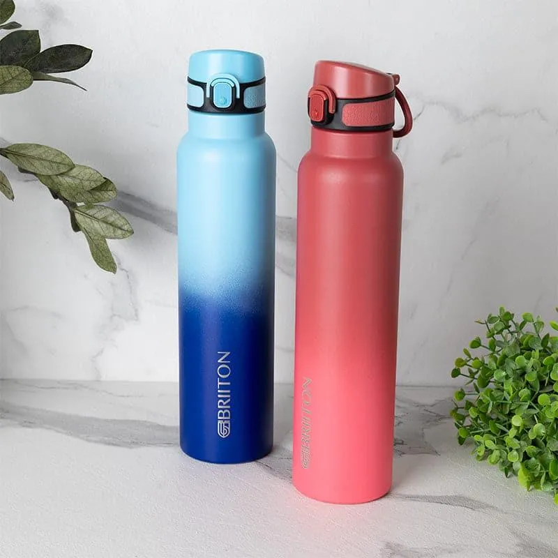 Magi Muse Hot & Cold Thermos Water Bottle (Blue & Red, 1000 mL Each) - Set Of Two media 1