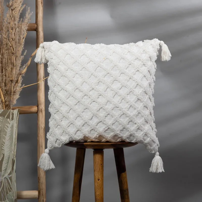 Waffle Tufted Cushion Cover media 1