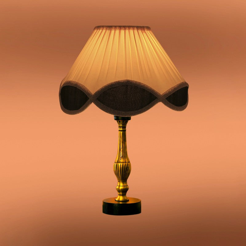 Aurelo Xiro Wooden Table Lamp - OffWhite media 7