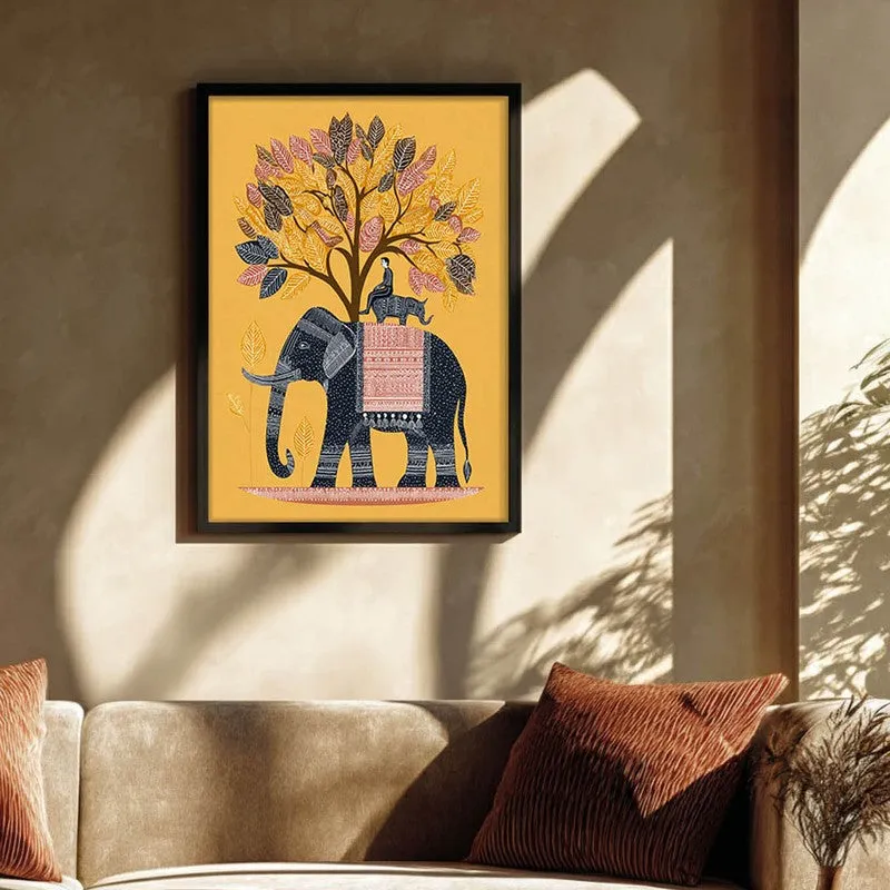Gajtara Canvas Wall Painting With Black Frame media 4
