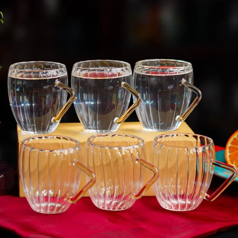 Marvello Borosilicate Glass Coffee Mug (350 mL Each) - Set Of Six media 1