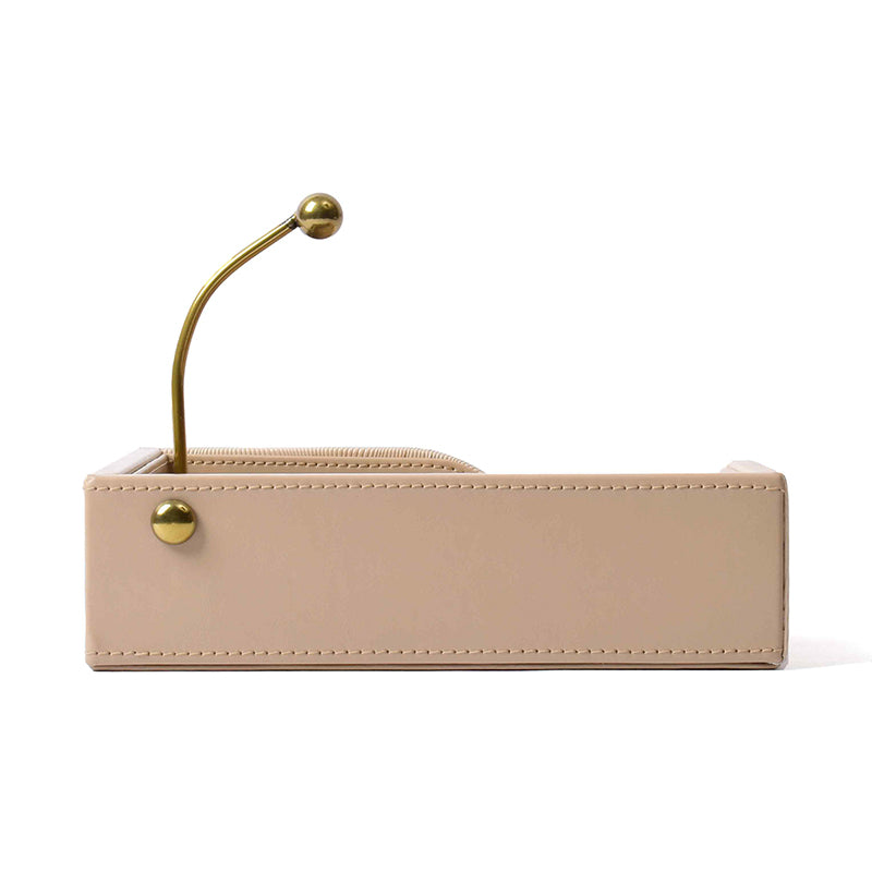 Veltrix Nuo Faux Leather Tissue Holder - Beige media 3