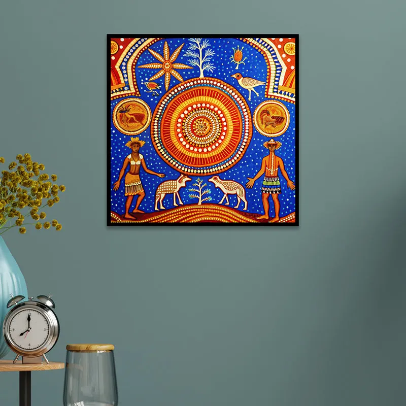 Tribal Tastes Canvas Wall Art With Frame media 1