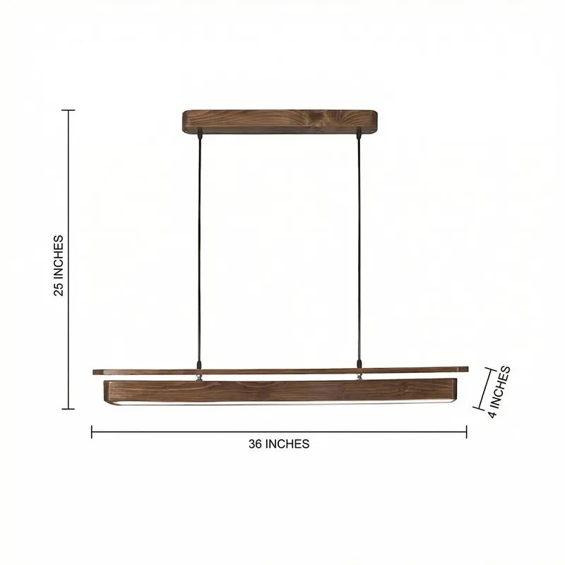 BeamStrip Wooden Ceiling Lamp - Brown media 9
