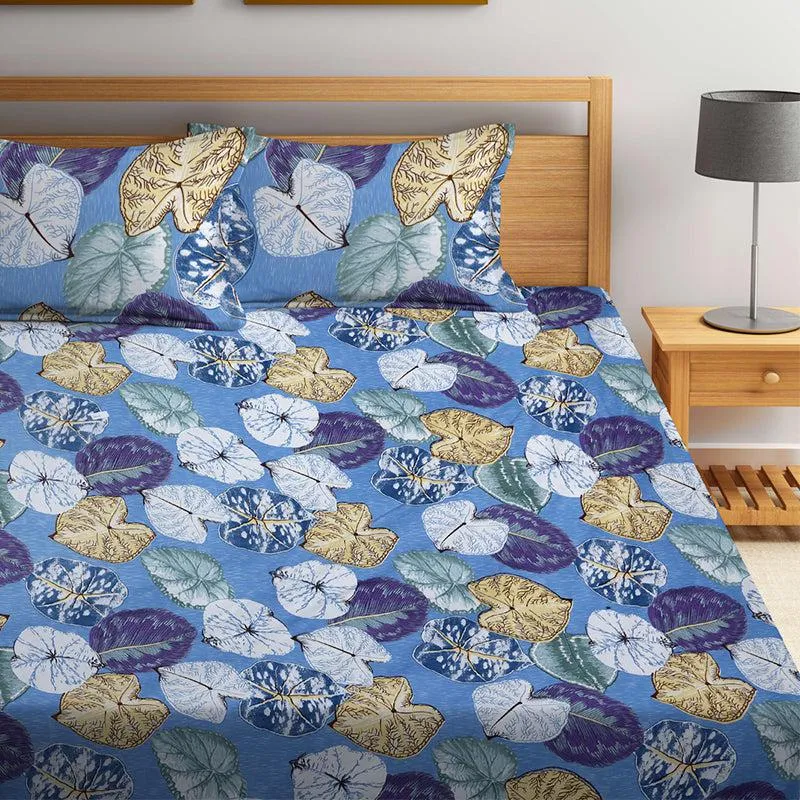 Cecile Floral Cotton Blend Bedsheet - 150 GSM media 1