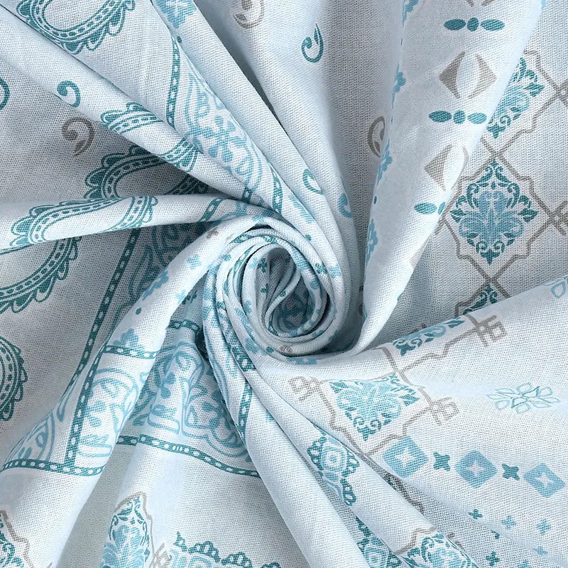 Mathieu Cotton Bedsheet (Blue) - 210 TC media 5