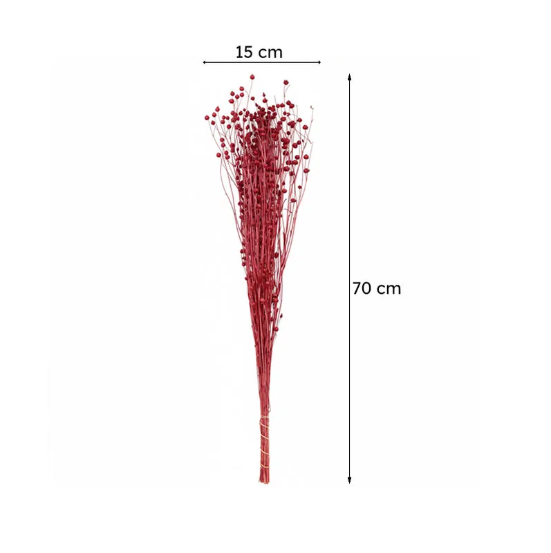 Amora Fax Dried Flower Bunch - Red media 6