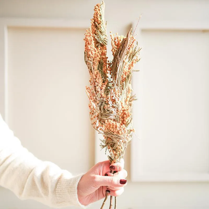Artificial Mimosa Flower Stem - Set Of Three media 3
