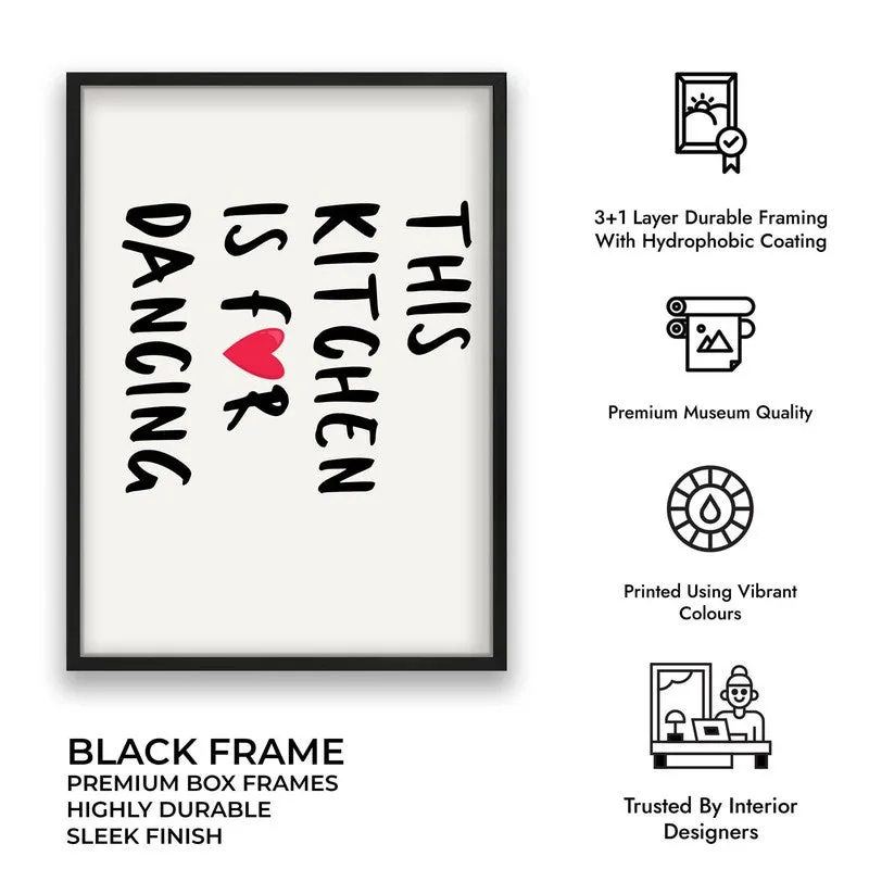 Kitchen for Dancing Archival Canvas Wall Art - Black media 10