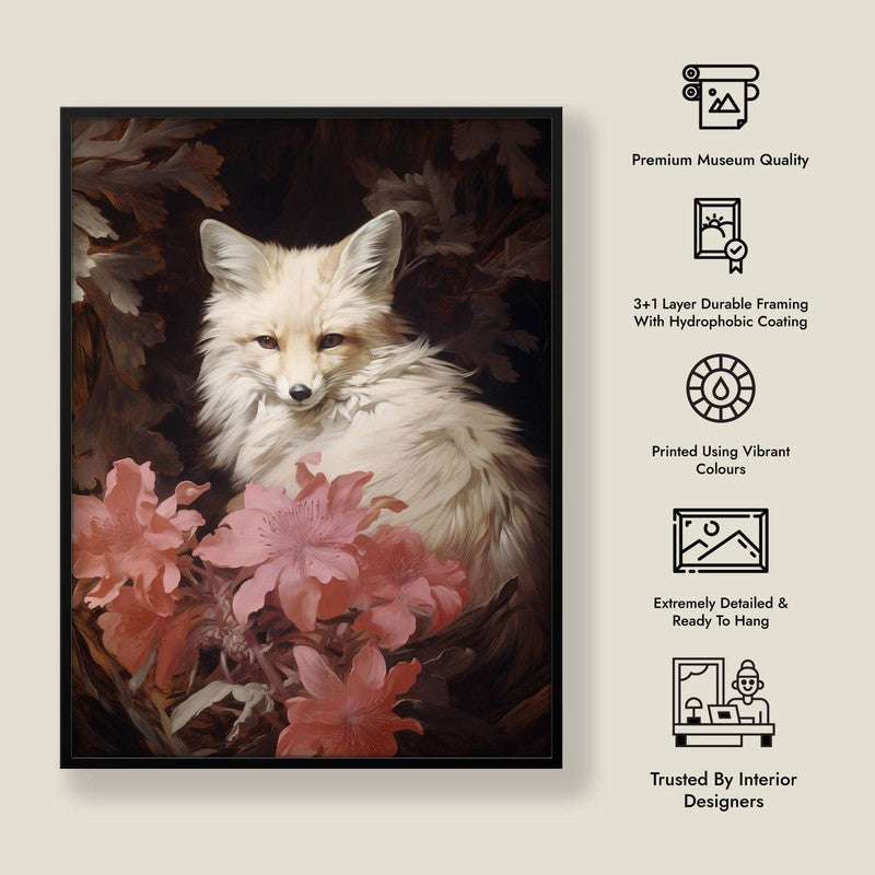 White Blossoms Archival Canvas Wall Art - Black Frame media 8