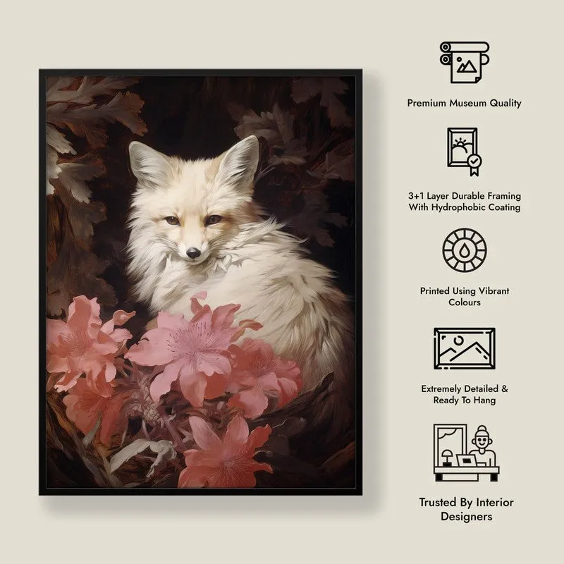 White Blossoms Archival Canvas Wall Art - Black Frame media 8