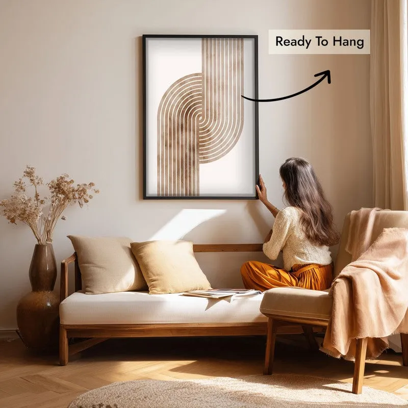Flowing Symmetry Canvas Wall Painting With Black Frame media 7