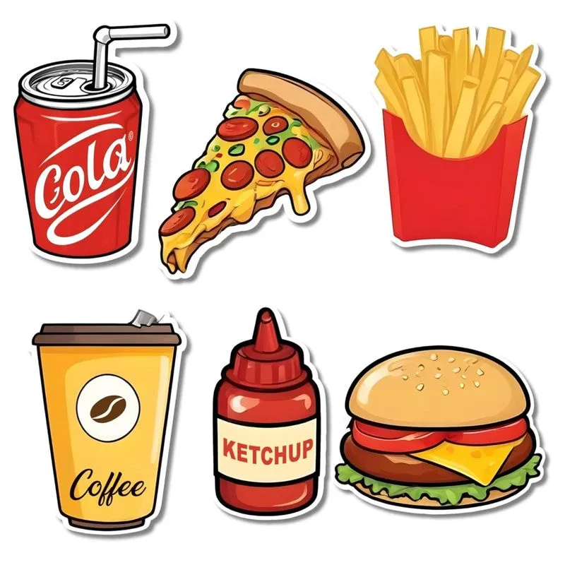 Fast Food Fun Fridge Magnets - Set Of Six media 3