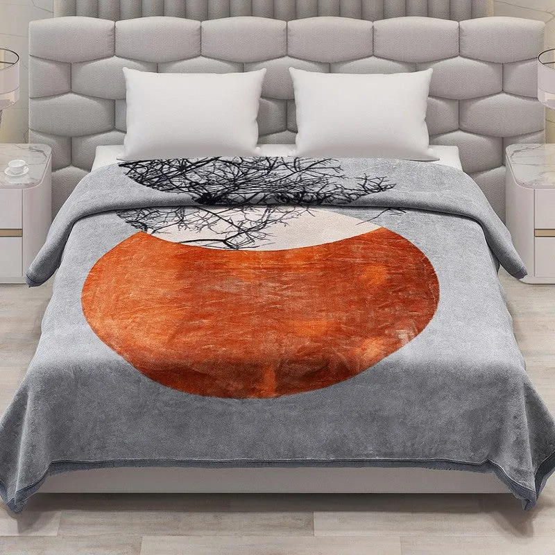 Monte Carlo Autumn Embrace Blanket Grey,Orange) - 600 GSM media 4