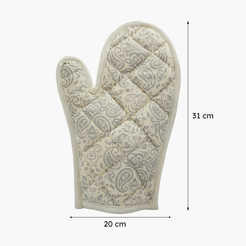 Swayam Tapsi Kitchen Gloves (Beige & Grey) - Set Of Two media 7