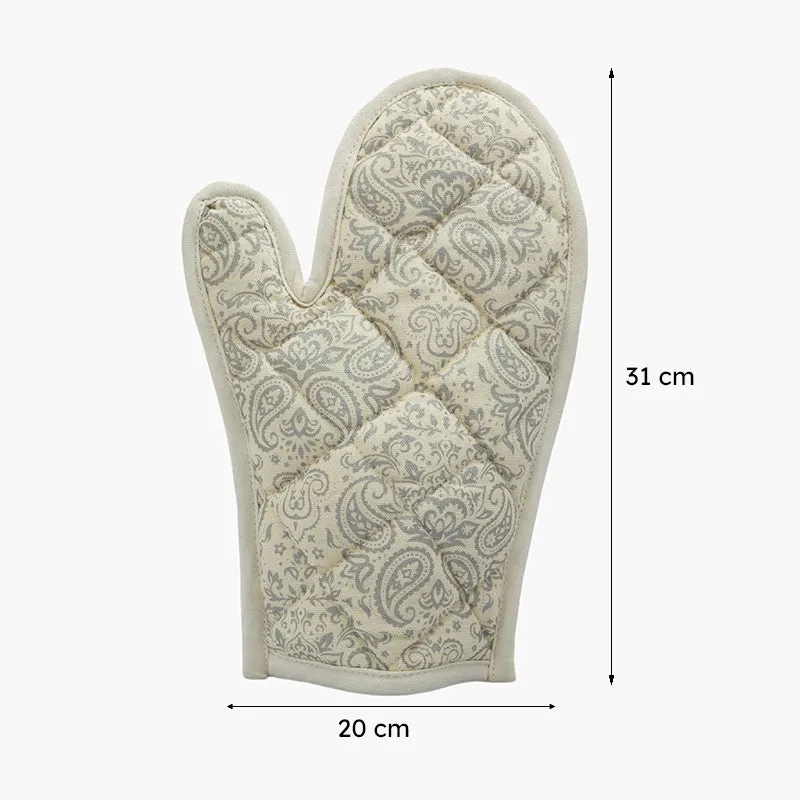 Swayam Tapsi Kitchen Gloves (Beige & Grey) - Set Of Two media 7