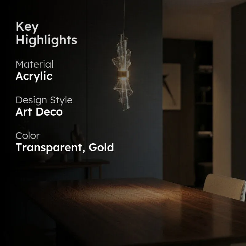 Luma Twisted Acrylic Ceiling Lamp media 2