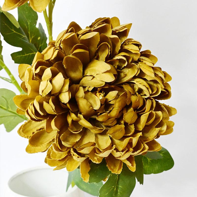 Artificial Peony Flower Stick - Brown media 4