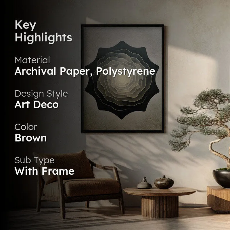 Whispering Layers Archival Paper Wall Painting With Black Frame media 2
