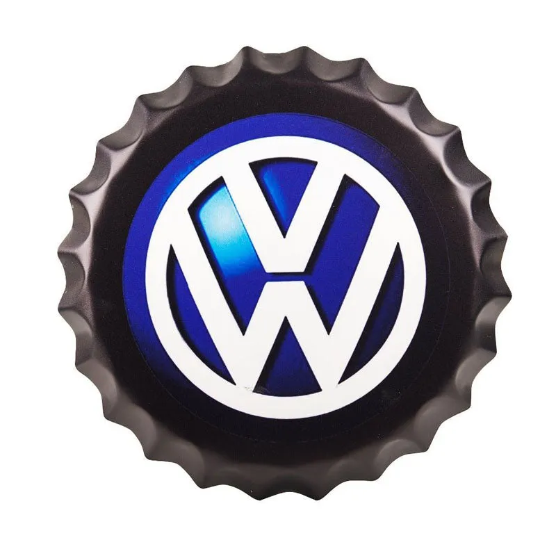 Volkswagen Bottle Cap Metal Wall Accent media 3