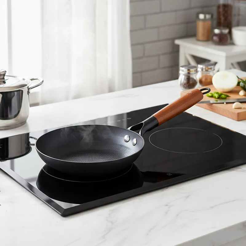 Bergner Induction Safe Frying Pan with Brown Handle - 10 Inches media 1
