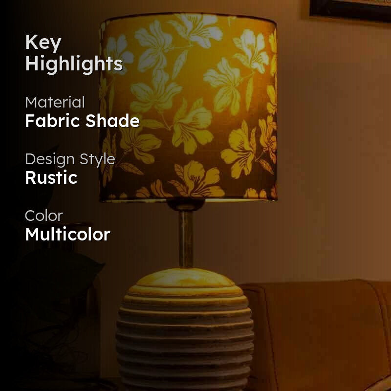 Spring Fabric Table Lamp - Black media 2