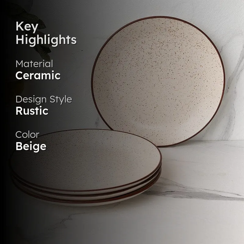 Kestha Dinner Plate (Beige) - Set of Four - 2