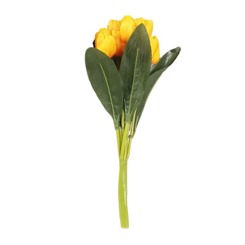 Faux Tulip Flower Bunch - Yellow media 4