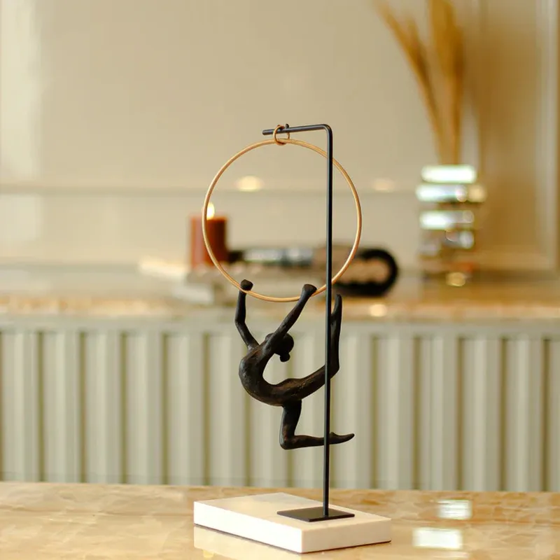 Opaline Golden Form Marble Showpiece media 3