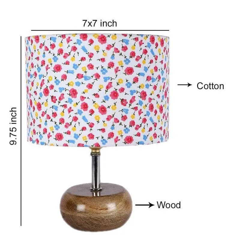 Dainty Floral Fabric Table Lamp - Multicolor media 7