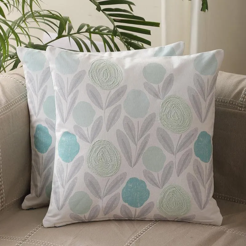 Paris Balcony Embroidered Rectangle Cushion Cover media 2